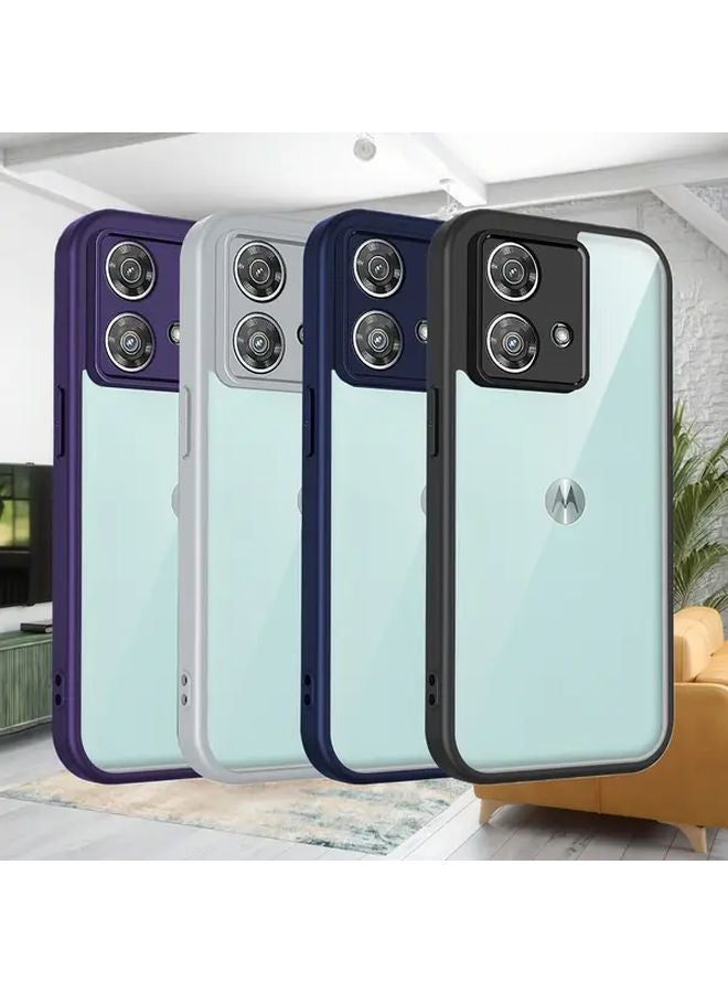 Shockproof Clear TPU Phone Case Cover Black for Motorola MOTO G85 5G - Image 1